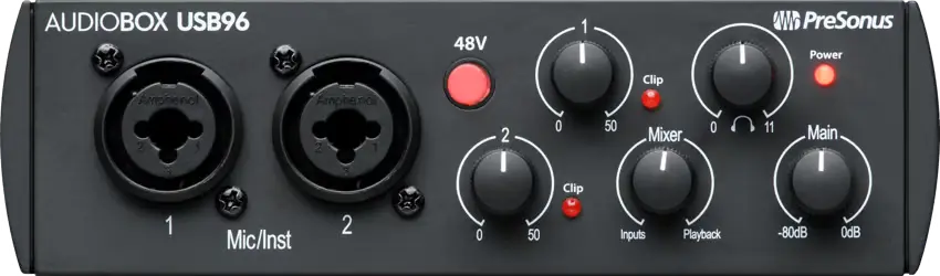 PreSonus AUDIOBOX96-25 2x2 Audio Recording USB Interface, 25th Anniversary SKU# AUDIOBOX96-25