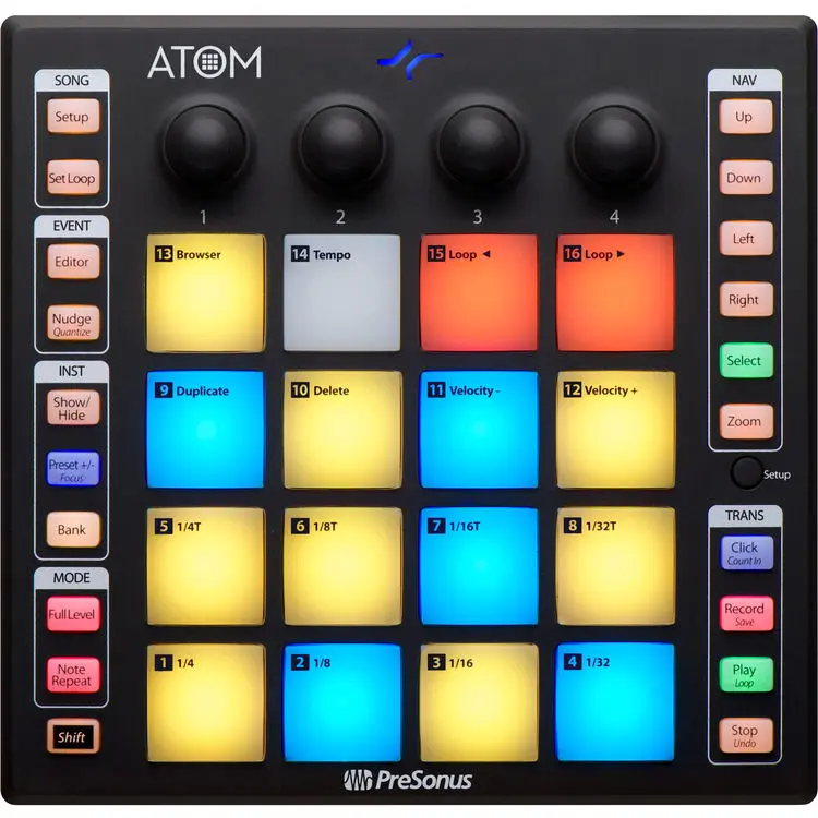 PreSonus ATOM Production and Performance Pad Controller SKU# 2777100101