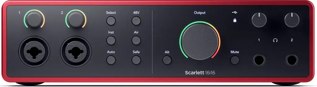 Focusrite Scarlett 16i16 4th Gen Fourth Generation 16 In / 16 Out USB-C Audio Interface with Two 4th Gen Scarlett Mic Preamps SKU# SCARLETT 16I16 4TH GEN