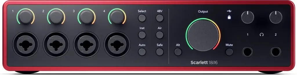 Focusrite Scarlett 18i16 4th Gen Fourth Generation 18 In 16 Out USB-C Audio Interface With Four 4th Gen Scarlett Mic Preamps SKU# SCARLETT 18I16 4TH GEN