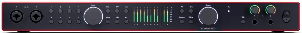 Focusrite Scarlett 18i20 4th Gen Fourth Generation 18 In 20 Out USB-C Audio Interface With Eight 4th Gen Scarlett Mic Preamps SKU# SCARLETT 18I20 4TH GEN