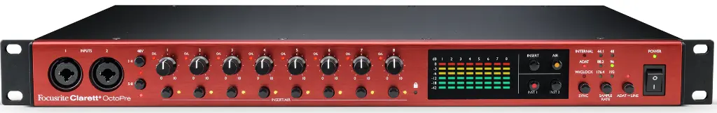 Focusrite Clarett+ OctoPre 1RU 8 In 8 Out ADAT Mic Preamp clarett-plus-octo-pre SKU# CLARETT+ OCTOPRE