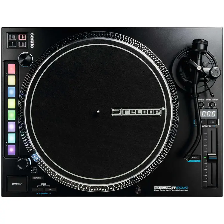 Reloop RP-8000 MK2 - Upper Torque Hybrid Turntable Instrument for Serato DJ Pro SKU# RP-8000-MK2