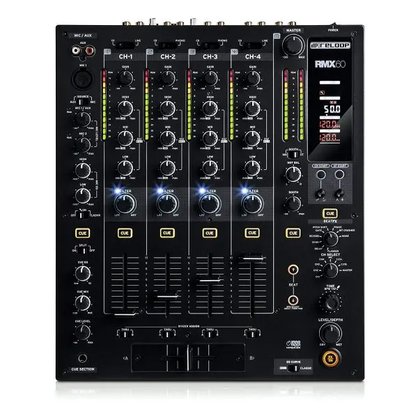 Reloop RMX-60 Digital Professional 4+1 -Channel Pro DJ Club Mixer with USB Port SKU# RMX-60-DIGITAL