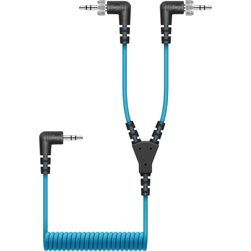 Sennheiser CL 35-Y Dual Locking 3.5mm TRS Male to 3.5mm TRS Male Coiled Y-Cable SKU# 700061