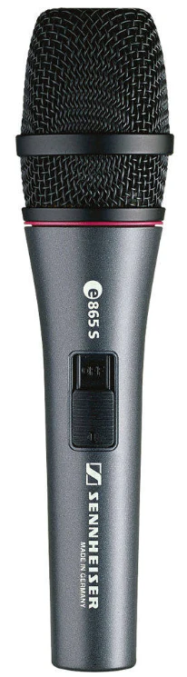 Sennheiser E 865-S Handheld Supercardioid Condenser Microphone with Noiseless On/Off Switch SKU# 004847