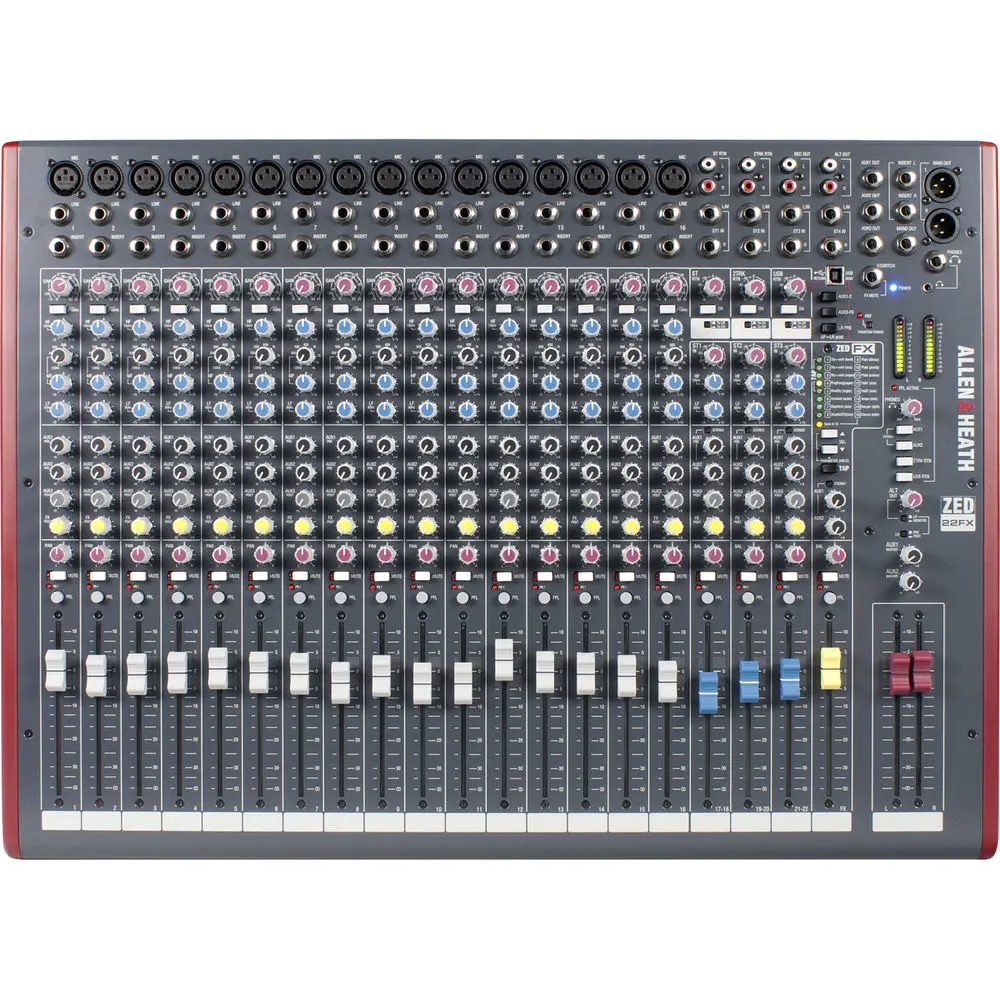Allen & Heath ZED-22FX 22-Channel Analog Mixer with USB and Built-In Effects SKU# ZED-22FX