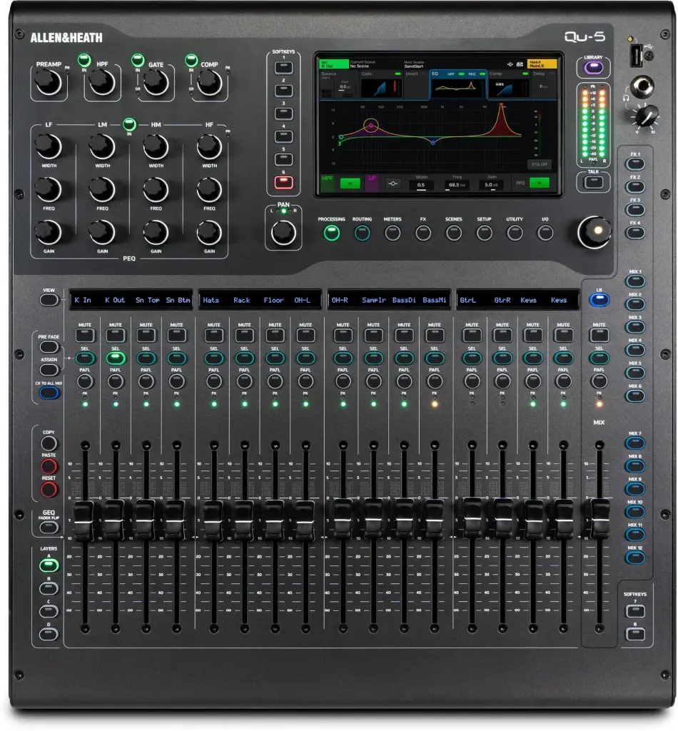 Allen & Heath QU-5 38 Channel / 16 Fader Digital Audio Mixer SKU# QU-5