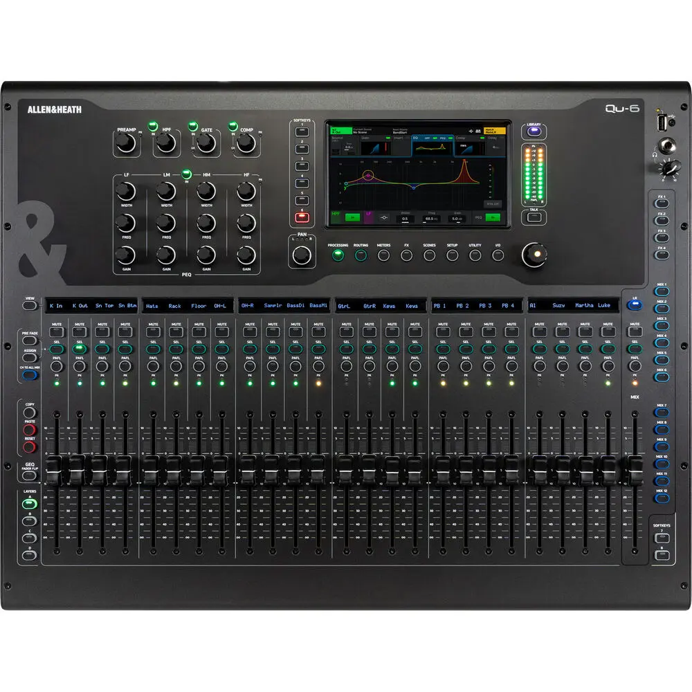 Allen & Heath QU-6 38 Channel / 24 Fader Digital Audio Mixer SKU# QU-6