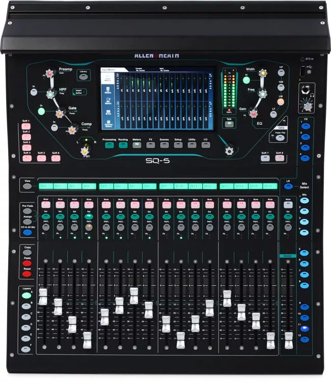  Allen & Heath SQ-5 48-Channel / 36-Bus Digital Mixer with 16+1 Motorized Faders SKU# SQ-5