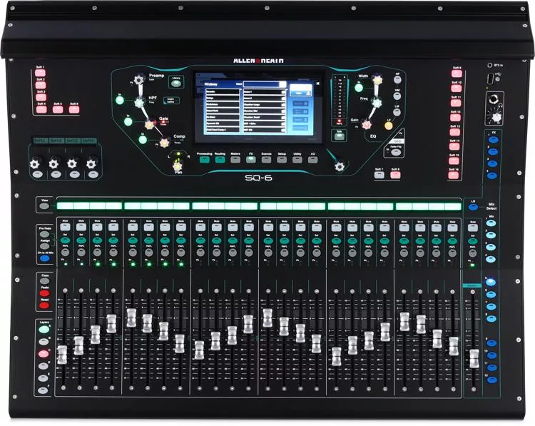 Allen & Heath SQ-6 48-Channel / 36-Bus Digital Mixer with 24+1 Motorized Faders SKU# SQ-6