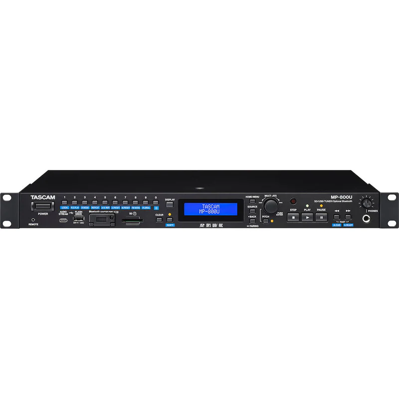 Tascam MP-800U SD/USB Player With Bluetooth + FM SKU# MP-800U