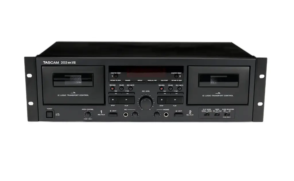 Tascam 202-MKVII Double Cassette Deck with USB Port SKU# 202-MKVII