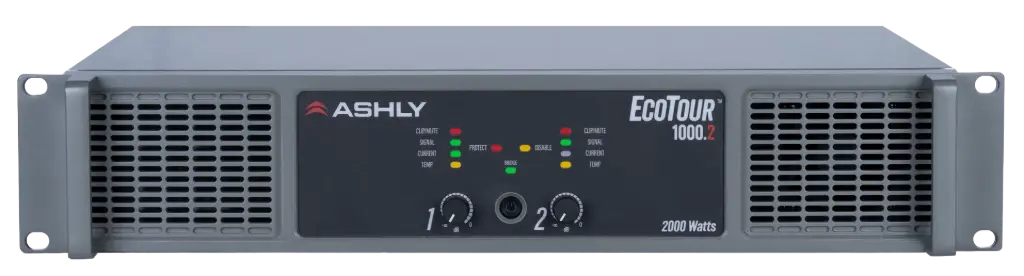 Ashly ECOTOUR-1000.2 Professional Touring Power Amplifier 2000W SKU# ECOTOUR-1000.2