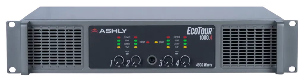 Ashly ECOTOUR-1000.4 High-Efficiency 4-Channel 4000W Touring Amplifier SKU# ECOTOUR-1000.4
