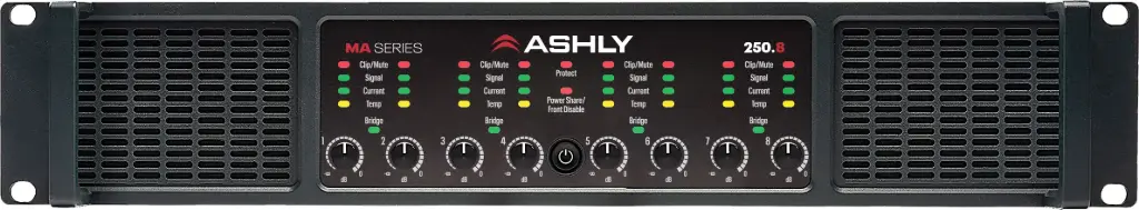 Ashly MA-250.8 High-Performance 8-Channel Installation Amplifier SKU# MA-250.8
