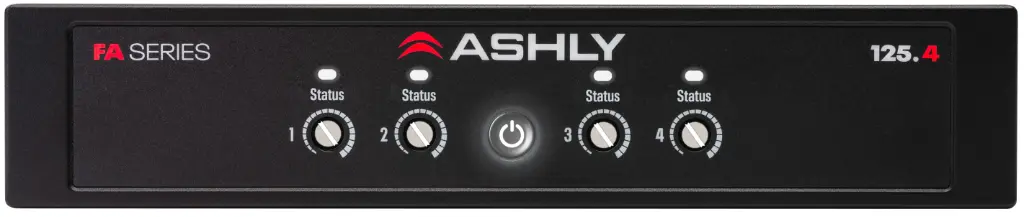 Ashly FA-125.4 1/2U Power Amplifier: 4x125W/4-8 Ohms, 70/100V SKU# FA-125.4 