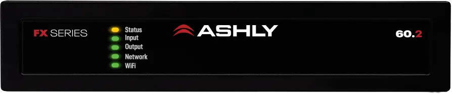 Ashly FX-60.2 1/2U DSP Amplifier 2 x 60W @ 4/8 Ohms, 1 x 120W @ 70/100V SKU# FX-60.2 