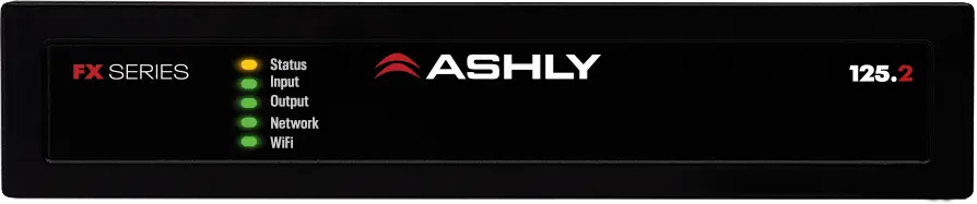 Ashly FX-125.2 1/2U DSP Amplifier 2 x 125W @ 4/8 Ohms, 1 x 250W @ 70/100V SKU# FX-125.2 