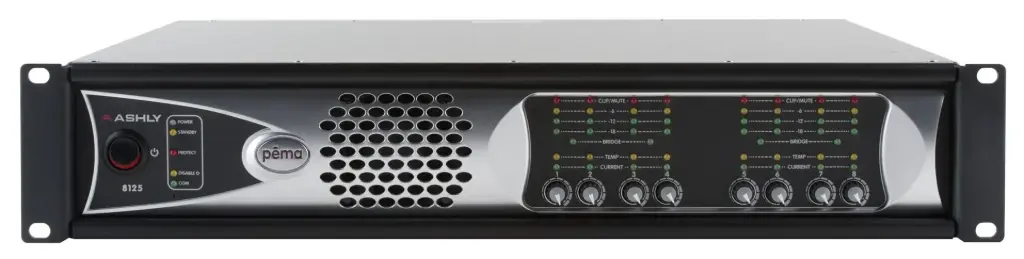 Ashly PEMA-8125.70D 1000W Pema Network Power Amplifier With OpDante Card Amp Protea Dsp Software Suite 70V SKU# PEMA-8125.70D 