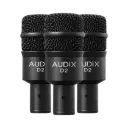 Audix D2TRIO 3-Pack Dynamic Instrument Mic SKU# D2TRIO 