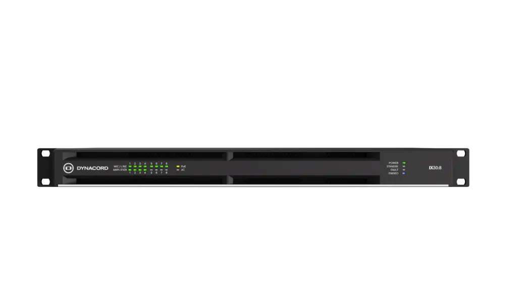 Dynacord IX30-8  8 Channel Networked Multichannel DSP Amplifier - 3KW SKU# IX30-8