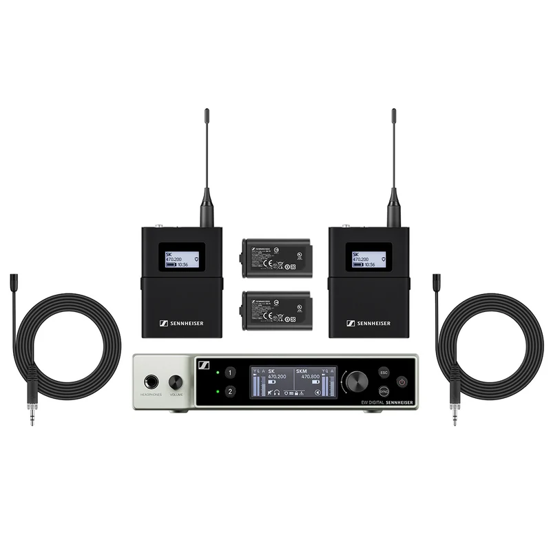 Sennheiser EW-DX MKE 2 SET Dual-Channel Digital Wireless System SKU# 509324