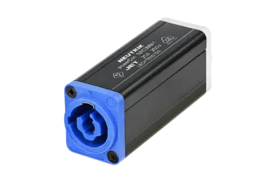 Neutrik NAC3MMXX powerCON® Coupler for IEC 60320-1 XX Series (Blue/Gray) SKU# NAC3MMXX