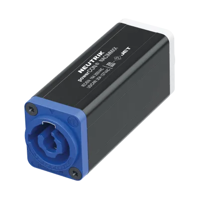 Neutrik NAC3MMXX powerCON® Coupler for IEC 60320-1 XX Series (Blue/Gray) SKU# NAC3MMXX