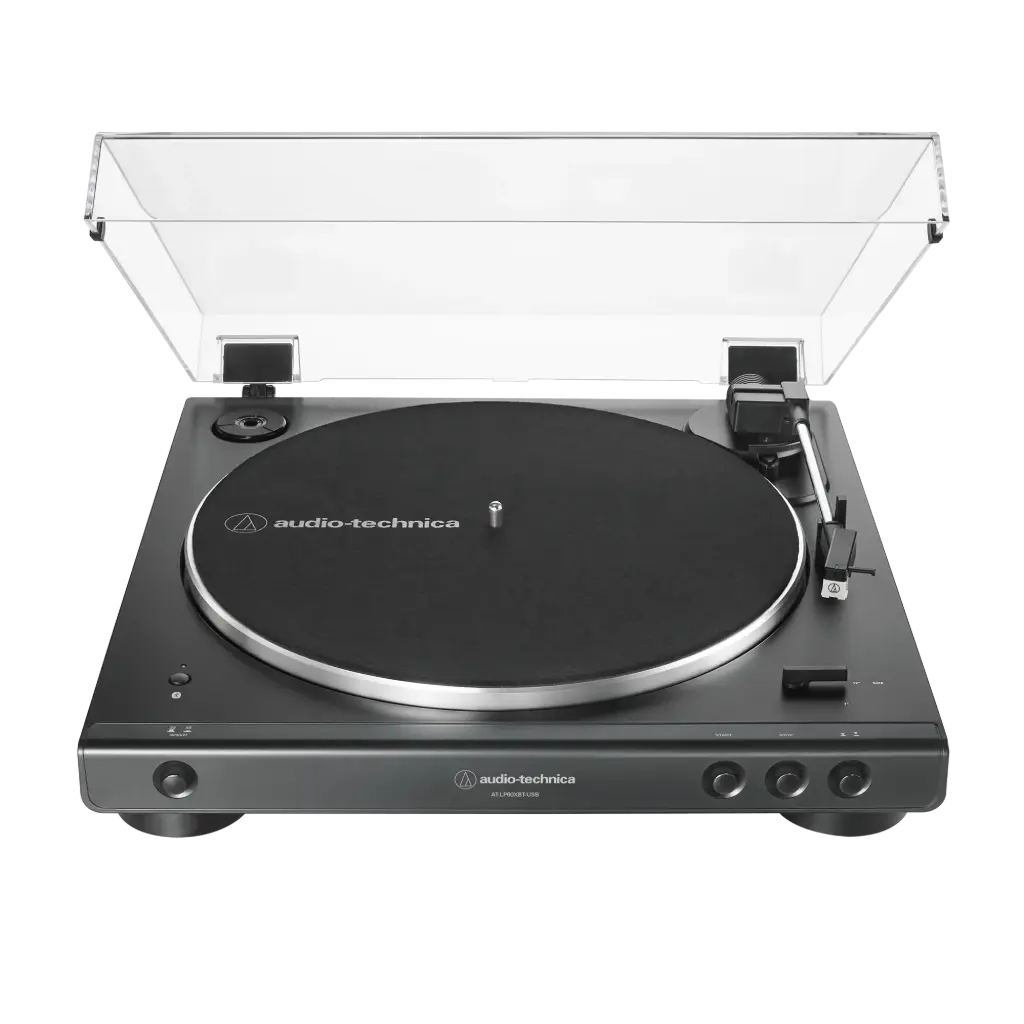 Audio-Technica Consumer AT-LP60XBT-USB-BK Fully Automatic Two-Speed Stereo Turntable with Bluetooth and USB SKU# AT-LP60XBT-USB-BK