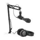 Audio-Technica Professional AT2005USBPK Microphone Pack with ATH-M20x, Boom & Mini-USB Cable SKU# AT2005USBPK 