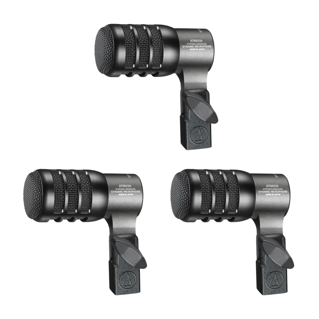 Audio-Technica Professional ATM230PK Hypercardioid Dynamic Instrument Microphone (3-Pack) SKU# ATM230PK 