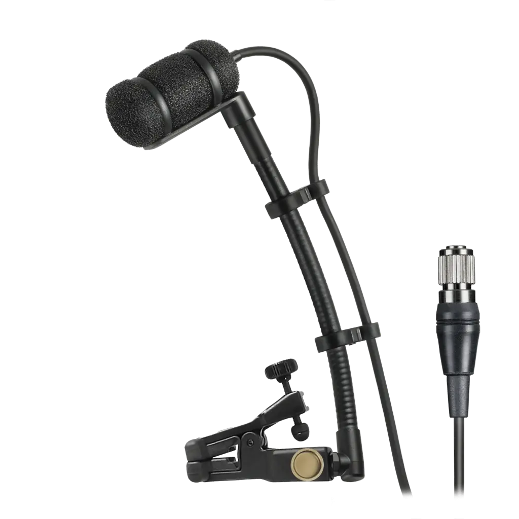 Audio-Technica Professional ATM350UcH Cardioid Condenser Clip-On Instrument Microphone with Universal Mounting System SKU# ATM350UCH 