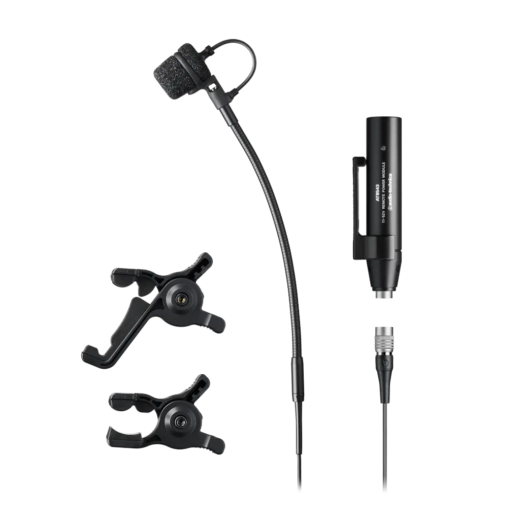 Audio-Technica Professional ATM355VF Clip-On Cardioid Condenser Instrument Microphone with Power Module for Wireless & Wired (cW-Style & XLR Connectors SKU# ATM355VF    