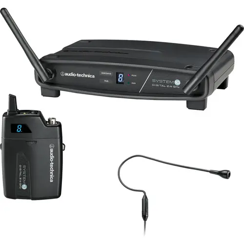 Audio-Technica Professional ATW-1101/H92 System 10 Digital Wireless Omni Earset Microphone System (Black, 2.4 GHz) SKU# ATW-1101/H92  