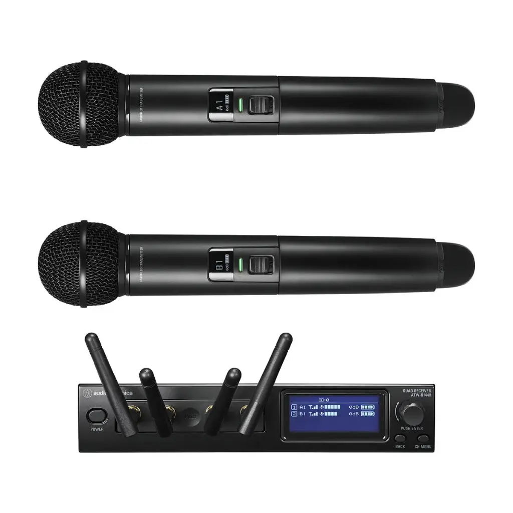 Audio-Technica Professional ATW-1422 System 20 PRO 2-Person Digital Wireless Handheld Microphone System (2.4 GHz) SKU# ATW-1422 