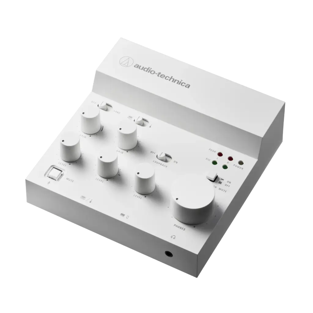 Audio-Technica Consumer AT-UMX3WH Livestreaming USB Audio Mixer (White) SKU# AT-UMX3WH