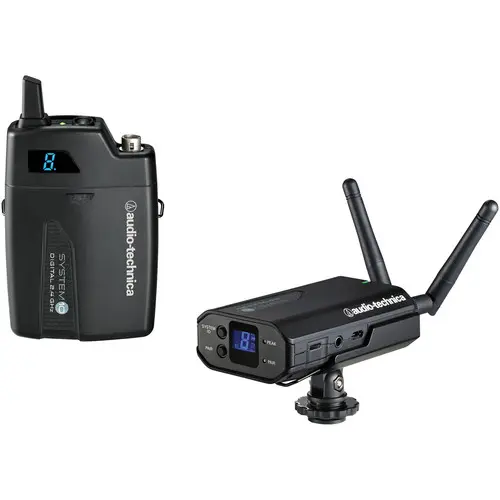 Audio-Technica Professional ATW-1701 System 10 Digital Camera-Mount Wireless Lavalier Microphone System with No Mic (2.4 GHz) SKU# ATW-1701 