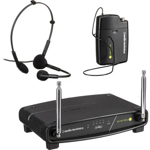 Audio-Technica Professional ATW-901A/H System 9 VHF Wireless Unipak System with a PRO 8HEcW Headworn Microphone SKU# ATW-901A/H 