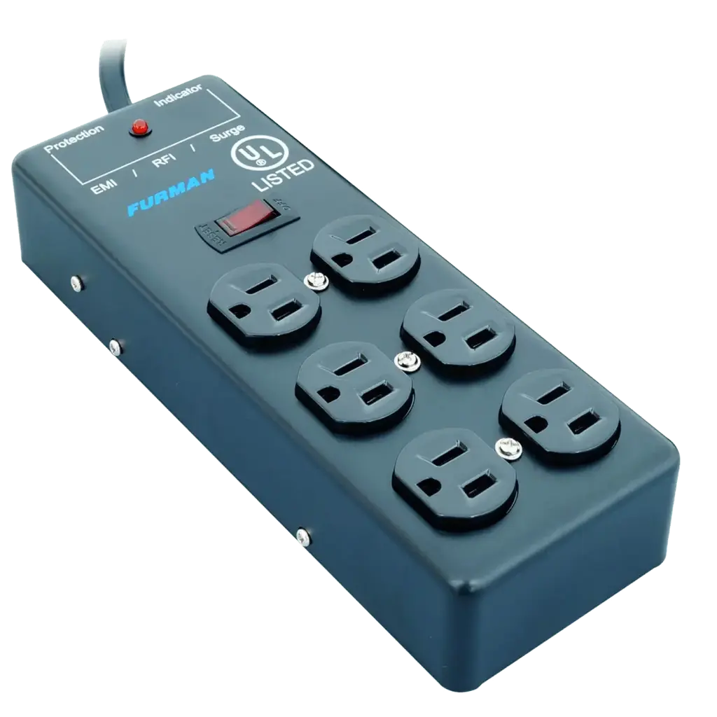 Furman Pro Plugs SS-6B 6-Outlet Power Conditioner Block with Surge Protection & EMI/RFI Filtration SKU# SS-6B 