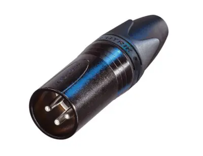 Neutrik NC3MXX-BAG 3-Pole XLR Male Cable Connector, Black Housing, Silver Contacts SKU# NC3MXX-BAG