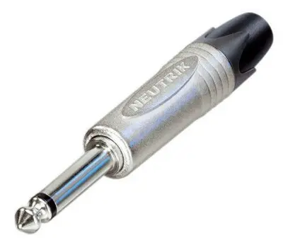 Neutrik NP2X  2-Pole 1/4" Male Professional Phone Plug, Nickel Shell, Nickel Contacts SKU# NP2X