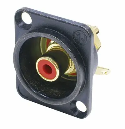 Neutrik NF2D-B-2 Female RCA Socket (Red) SKU# NF2D-B-2 