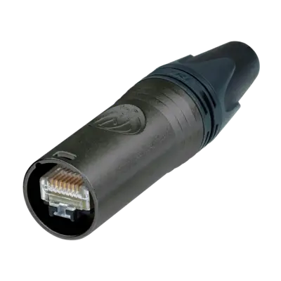 Neutrik NE8MX6-B CAT6A etherCON® Cable Connector Self-Termination for Insulation Diameter 1.1mm, Black Plating SKU# NE8MX6-B  