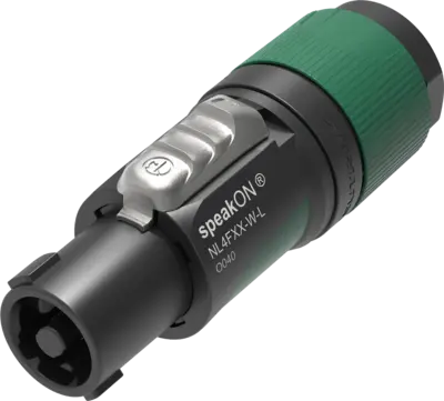 Neutrik NL4FXX-W-L 4-Pole speakON® Female  Connector (Green) SKU# NL4FXX-W-L