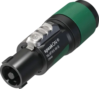 Neutrik NL4FXX-W-S Four-Pole speakON® Connector (Green) SKU# NL4FXX-W-S
