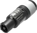 Neutrik NAC3FXXB-W-L powerCON® Lockable Power Connector (Grey) SKU# NAC3FXXB-W-L
