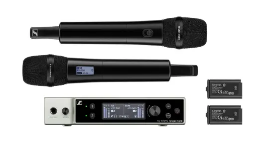 Sennheiser EW-DX 835-S SET (V5-7) Dual-Channel Digital Wireless System with Two Handheld Mics & MMD 835 Capsules (Freq: V5-7) SKU# 509310 