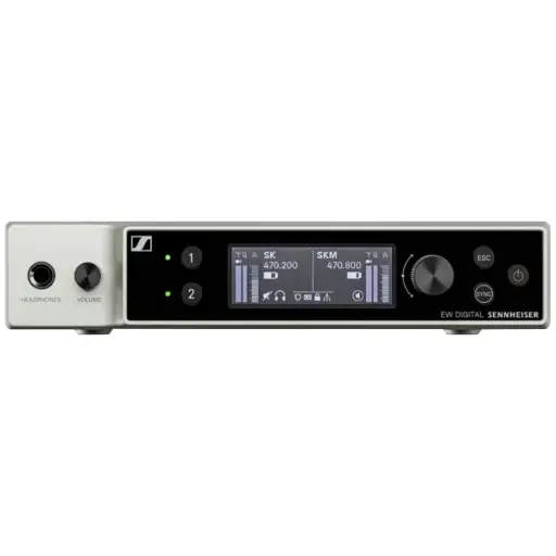 Sennheiser EW-DX EM 2 DANTE (Q1-9) Digital Half Rack Two-Channel Receiver with Dante (Q1-9:470 - 550 MHz) SKU# 509356