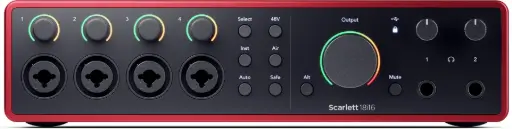 Focusrite Scarlett 18i16 4th Gen Fourth Generation 18 In 16 Out USB-C Audio Interface With Four 4th Gen Scarlett Mic Preamps SKU# SCARLETT 18I16 4TH GEN